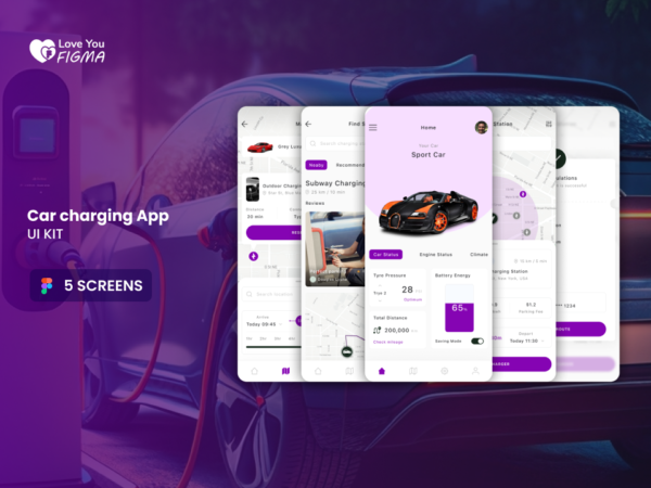 Car charging Mobile App | Figma