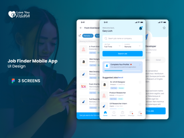 Job Finder Mobile App Figma Design