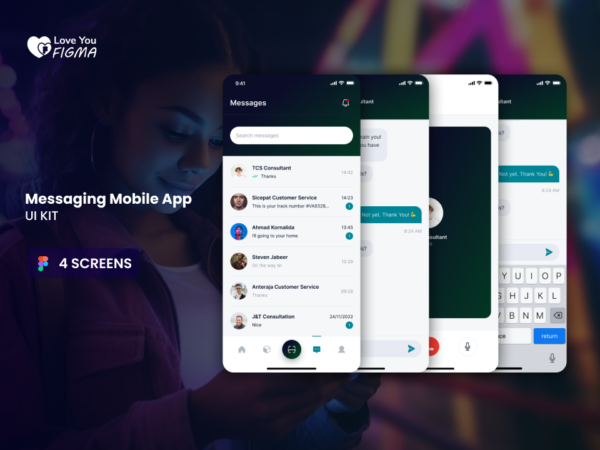 Messaging Mobile App Figma Design