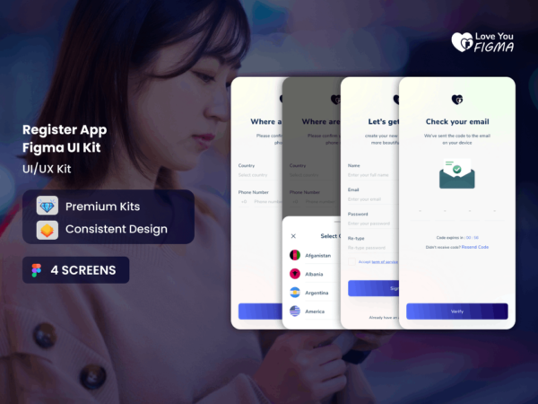 Register App Figma UI Kit